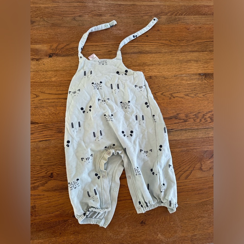 Baby romper, next onesie, blue bunny, British brand 6-9 months